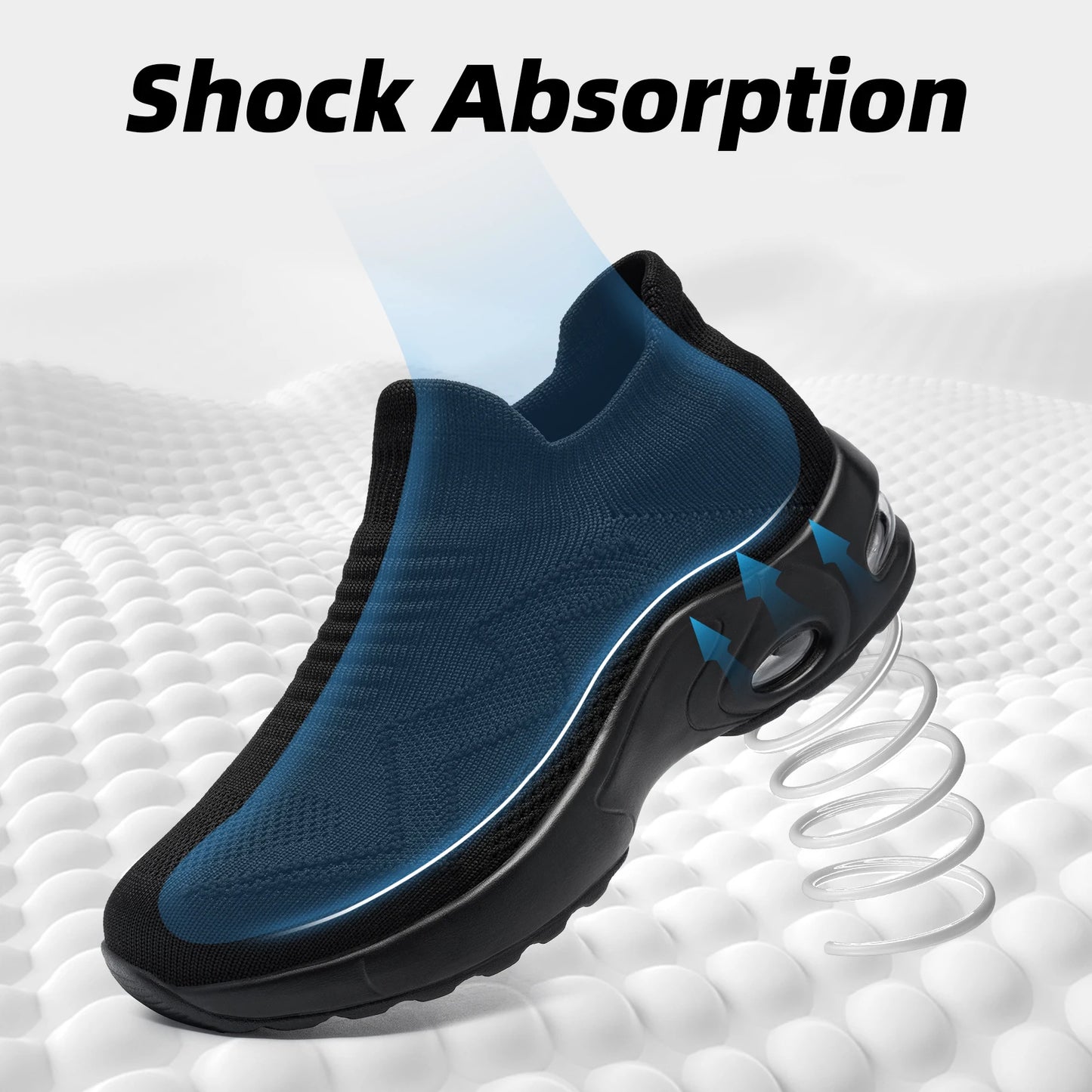 Safety Shoes Breathable Steel Toe Work Shoes Lightweight Slip On Sneakers