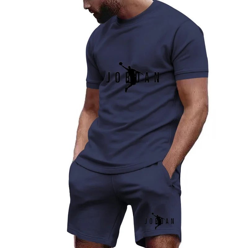 Fashion Summer Men's Sets Clothing Casual T-Shirts And Shorts Two Piece Tracksuits Outwear Loose Tops & Tees