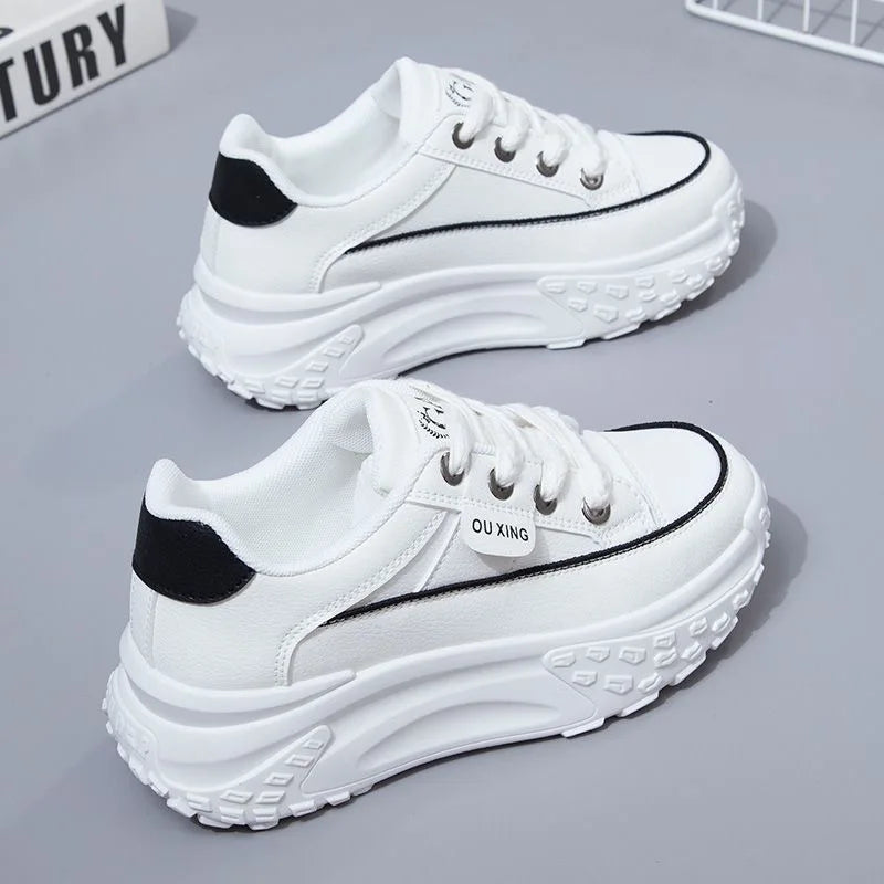 Retro Spring Platform Shoes Casual Sneakers Versatile Fashion