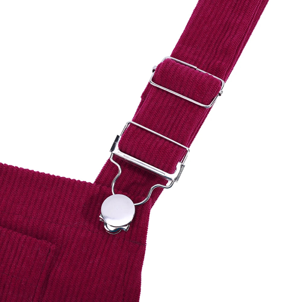 Corduroy A-line Mini Dress with Pockets