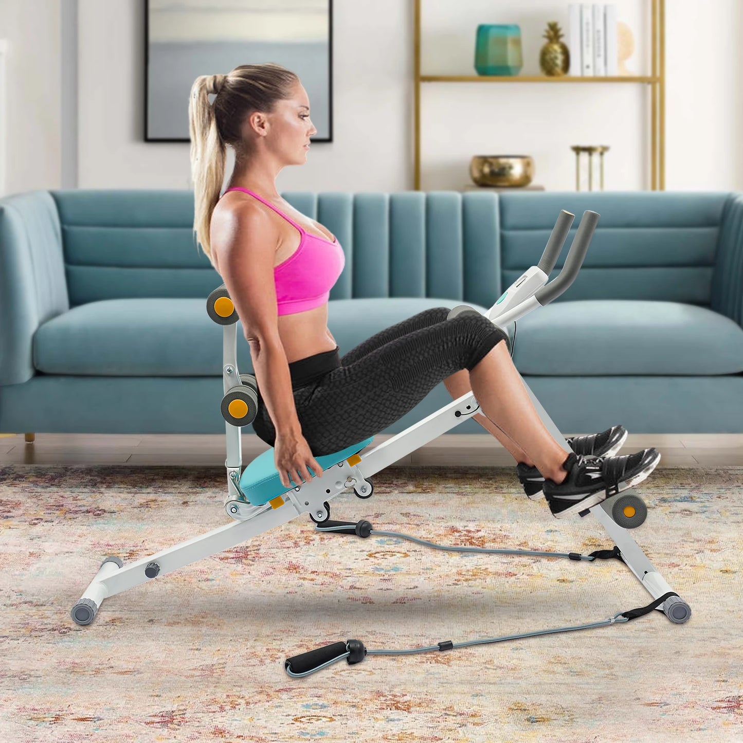 Abs Workout Equipment for Home Gym, Whole Body Workout Waist Trainer for Women&Men, Core Abs Exercise Machine 120kg
