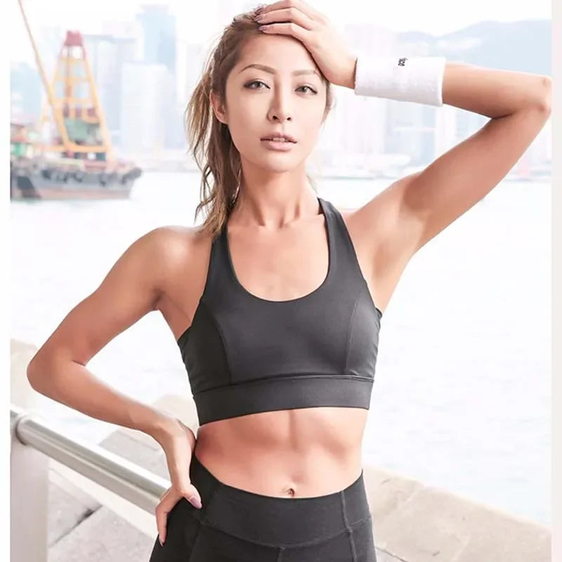 Strap Push Up Sports Bra for Running yoga top Athletic Sportswear