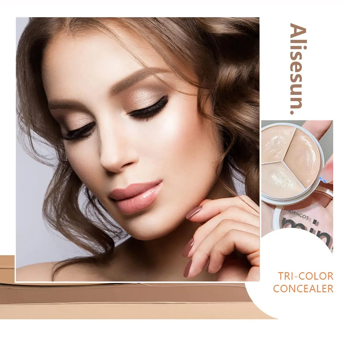 3Color Concealer Eye Cream Make Up Foundation Makeup Full Coverage Conceal No Creasing No Separation