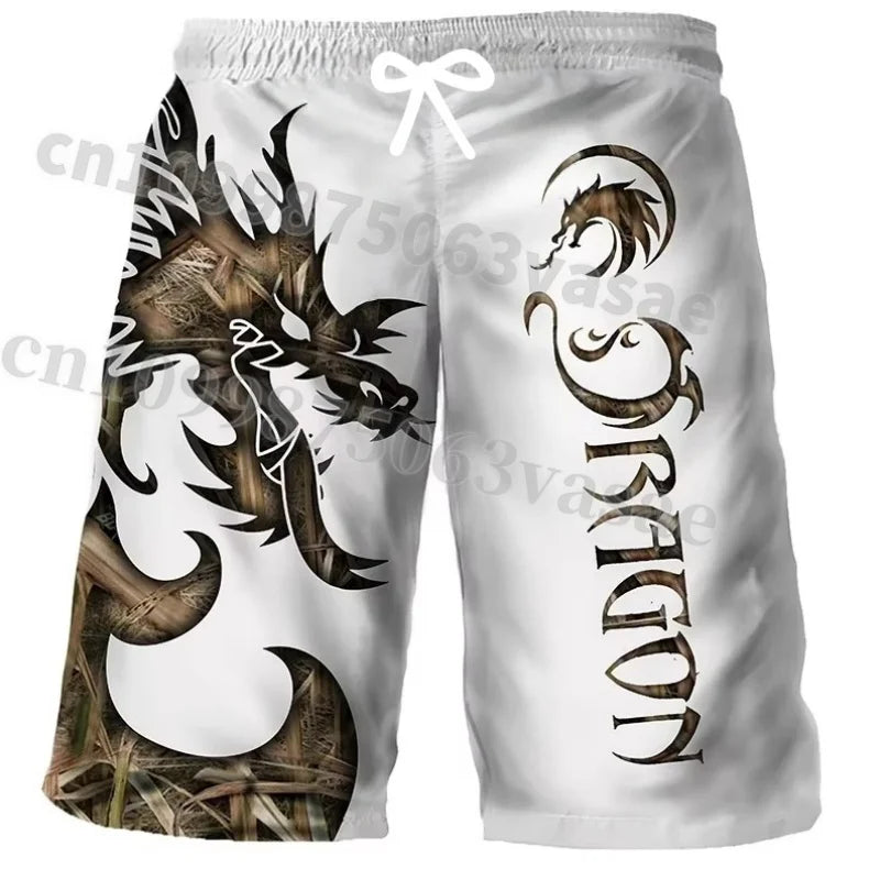 Cool Tiger Lion Wolf Summer Swimsuit Shorts Surfboard Quick Drying Swimsuit Sports Underwear Men's Beach Shorts Adult