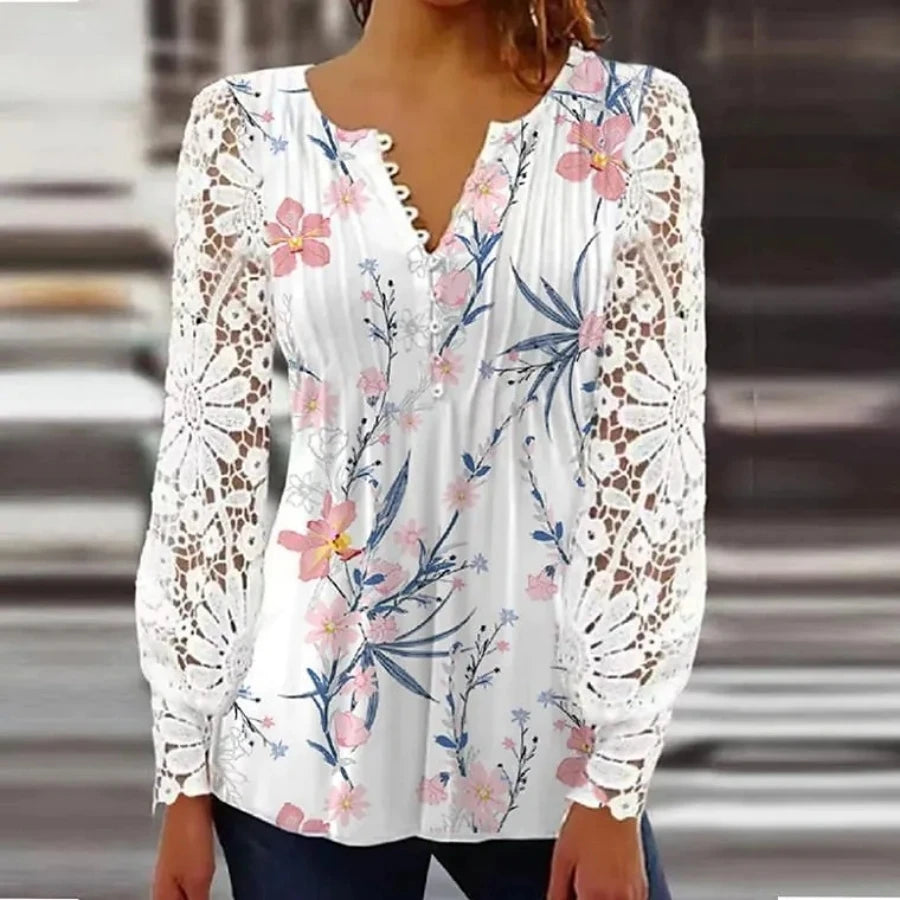 Elegant Loose Shirt Woman Temperament Casual  Shirt Women Long sleeve Printed Woman Shirt Weekend