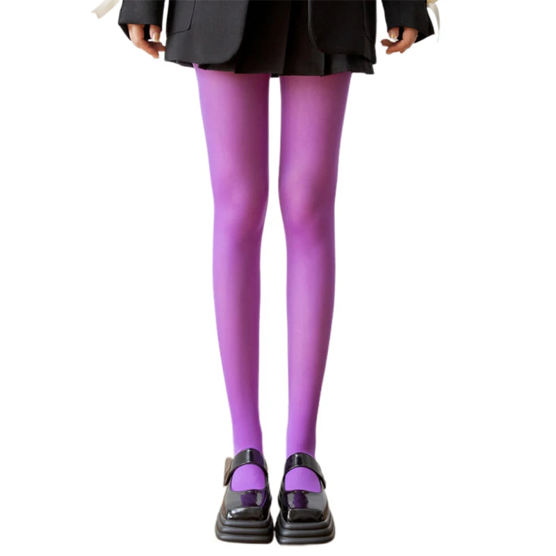 Velvet Leggings Stylish Solid Color Stretchy Tights Hosiery for Evening Outfit