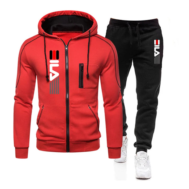 Men's Tracksuit Hooded Zipper Fashion Casual Sports Single Piece Sweatshirt And Daily Sweatpants Comfort Outdoor Jogger