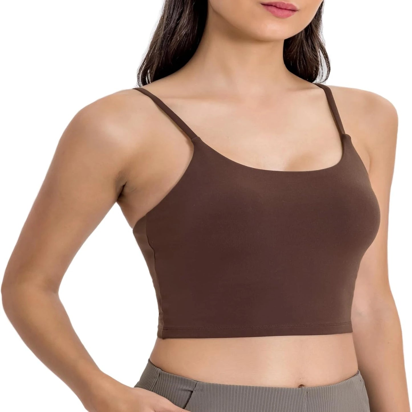 Comfortable Padded Sports Bra for Intense Fitness Workouts and Running - Breathable Yoga  Top
