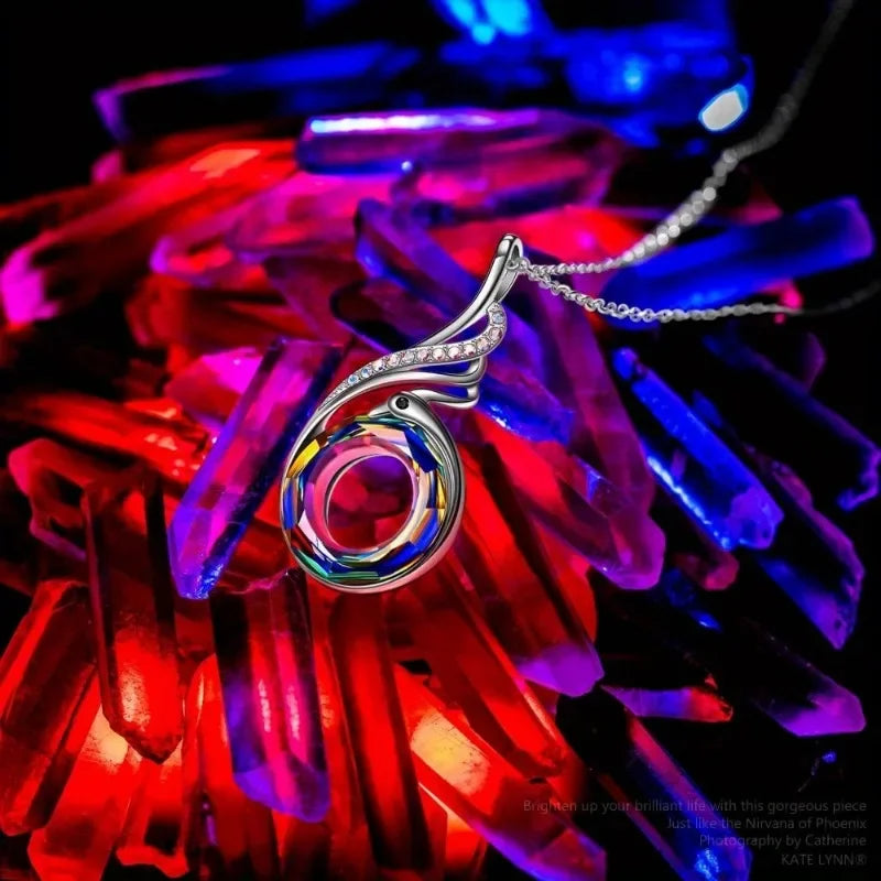 Phoenix necklace, 18"+2" necklace a symbol of good luck and new life!