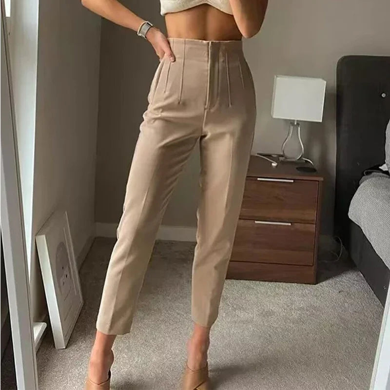Ladies Pants Office Wear Pants for Women Fashion High waist Formal Pants Office outfits Pencil Trousers