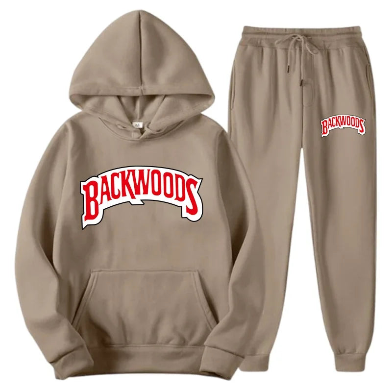 Winter Hoodie Sets Men Fashion Fleece Hoodies Brand Pants Casual Jogger Suit Tracksuit Sweatshirt Woman Pullover
