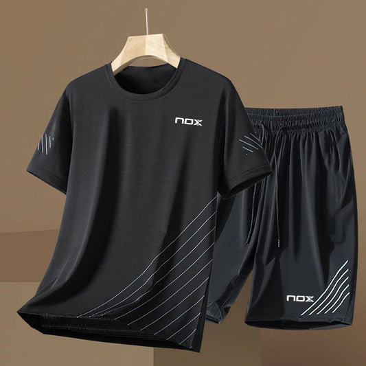 Boutique Sportswear Men's Tennis Sportswear Fitness Short-sleeved Summer Round Neck T-shirt Shorts Men's Suit