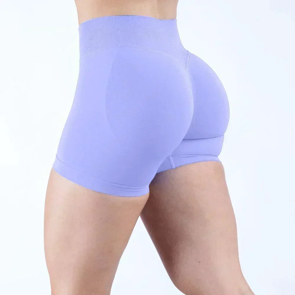 Impact Shorts 4.5 With Logo Low Ribbed Band Yoga Shorts Seamless  Workout Gym Shorts Running Shorts