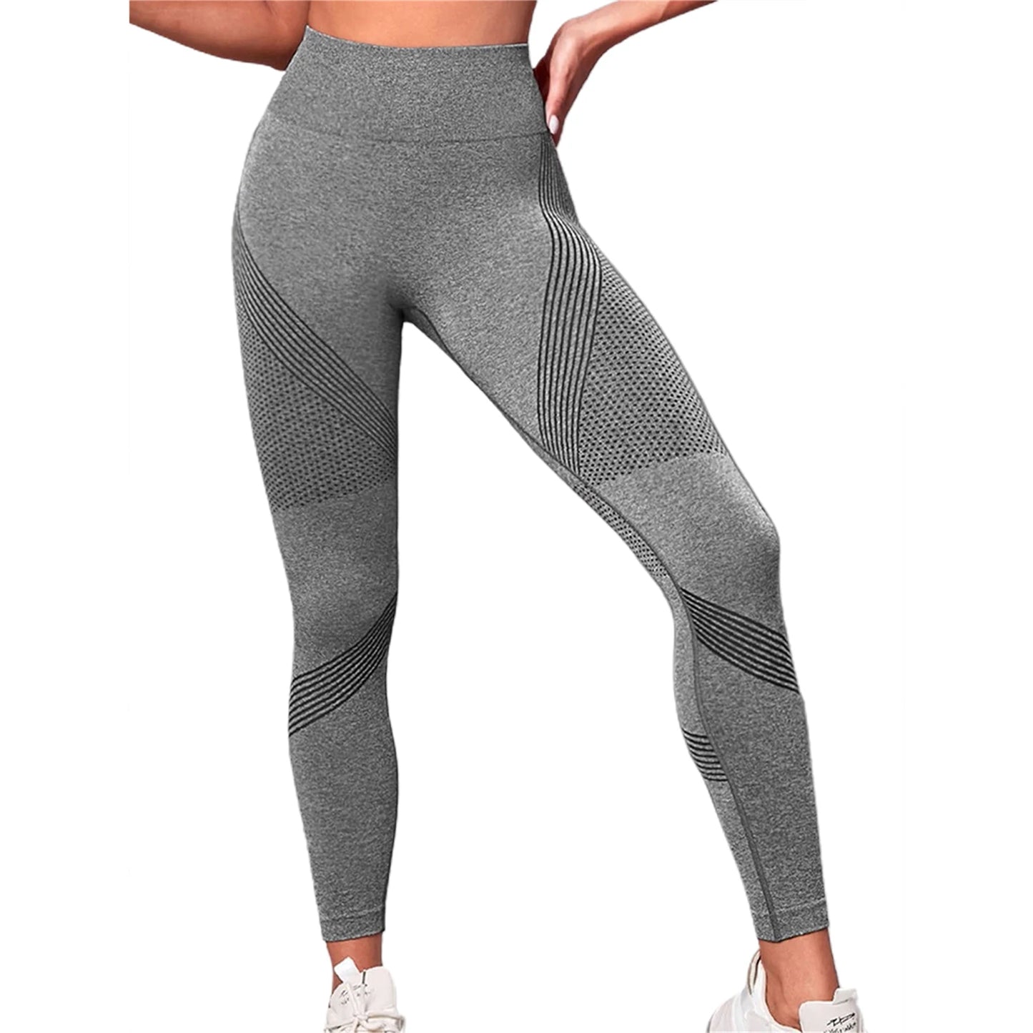 High Waist Compression Leggings with Butt Lift Technology - Tummy Control Yoga Pants with Stretchy Contour Design