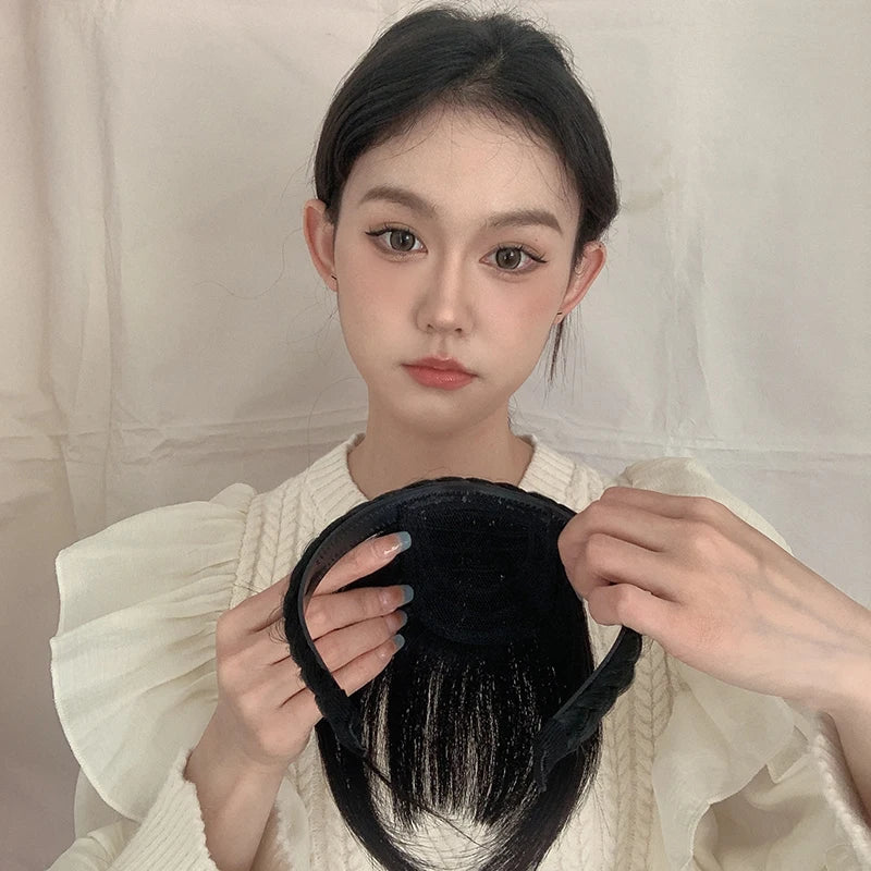 Fake Hair Bangs Hairband Hair Styling Tools Hair Clip Extension Synthetic Hair Fake Fringe False Hairpiece Clip In Bangs Headband