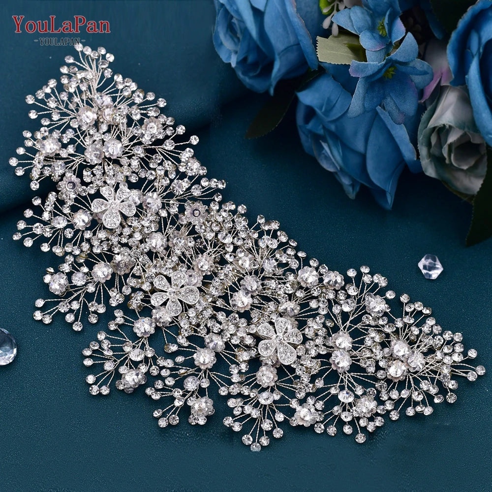 Headband Rhinestone  Diadem Pageant Wedding Hair Accessories Woman Headpiece for Party