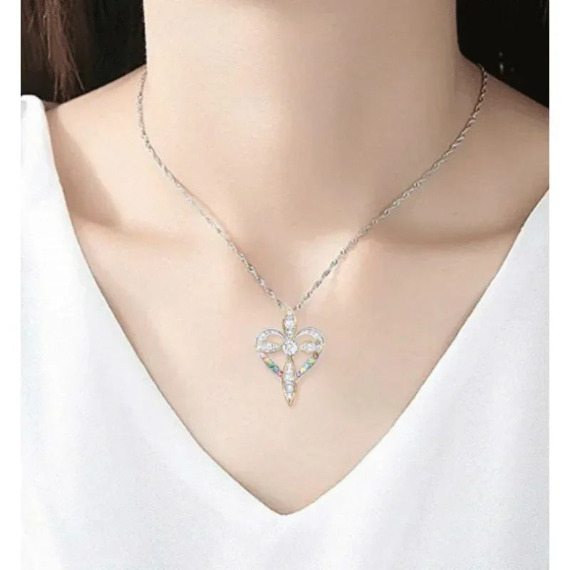 Heart Shaped Cross Pendant