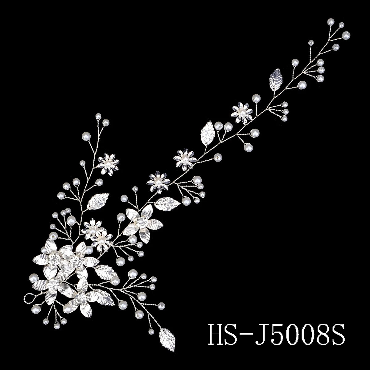 Handmade Blossom Headpiece Pearl Rhinestone Hair Bands Vine Metal Leaf Flower Headpiece Jewelry Hair Accessories