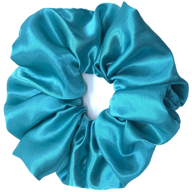 Fashion Oversized Silk Scrunchies for Women Chiffon Elastic Hair Ties Ponytail Holder Headwear