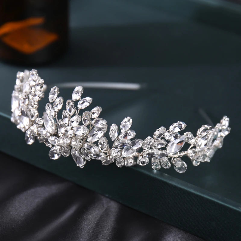 Headband Handmade Rhinestone Crystal Flower Headband Hairband For Women Wedding Hair Accessories Jewelry
