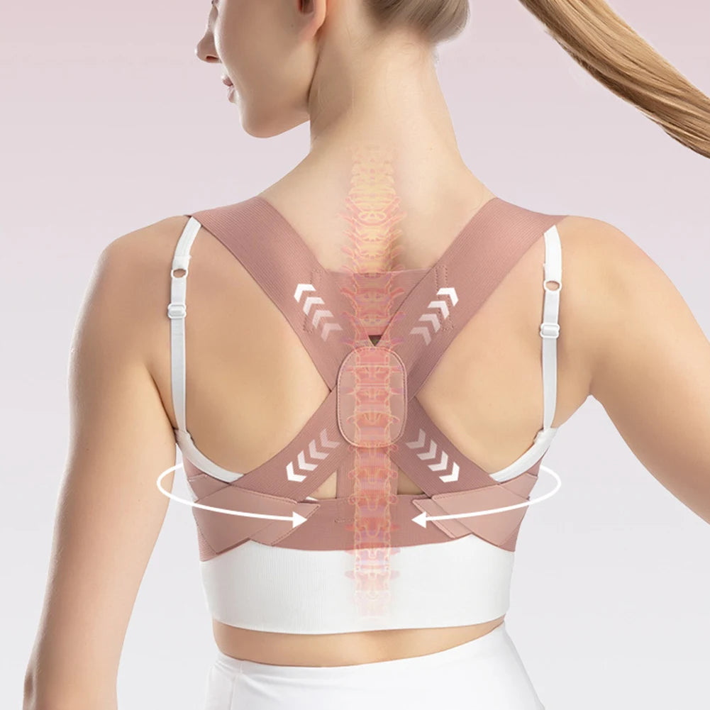 Adjustable Posture Corrector Brace for Women Back Straightener Invisible Adjustable Upper Back Brace for Lumbar Shoulder Spine