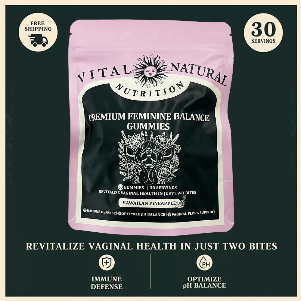 60 pieces of Vital Source Feminine Balance Gummies  Hawaiian Pineapple