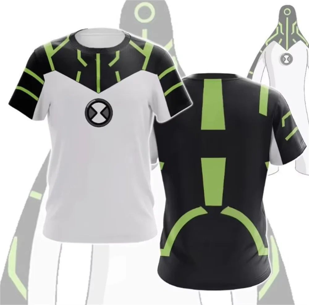 Anime Ben 10 Alien Force Tennyson Printed T-shirts for Women Men Short Sleeve Men's T Shirt Casual Sports Tops Tees