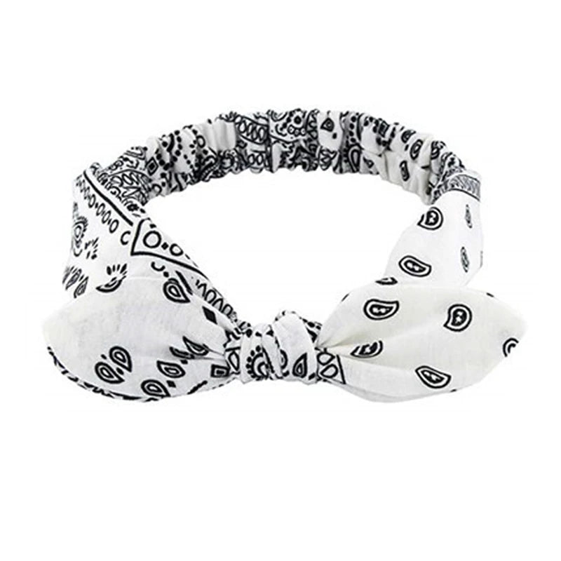Boho Women Soft Solid Print Headbands Vintage Cross Knot Elastic Hairbands Turban Bandanas Hair Bands Hair Accessories