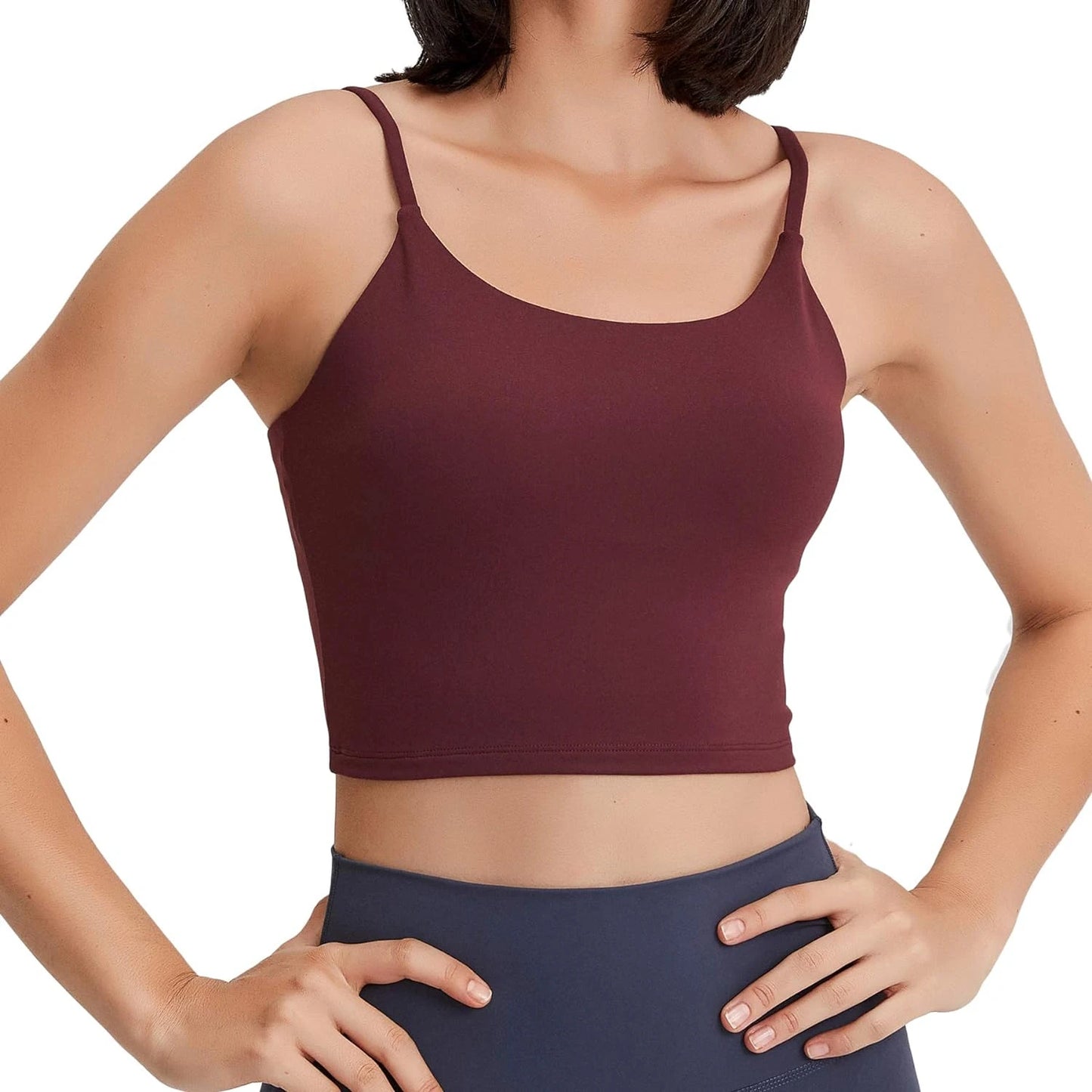 Comfortable Padded Sports Bra for Intense Fitness Workouts and Running - Breathable Yoga  Top