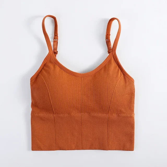 Breathable Sports Bra Anti-sweat Fitness Top Seamless Yoga Bra Shockproof Crop Top  Push up Sport Bra