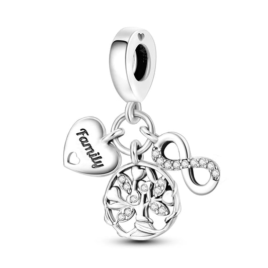 925 Sterling Silver Life Tree Symbol Series Charms Beads Fit Original Pandora Bracelets