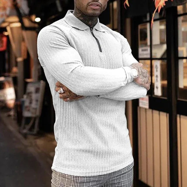 Spring Fashion Hooded Sweaters Men Casual Turtleneck Sweaters Slim Fit Sports Pullover