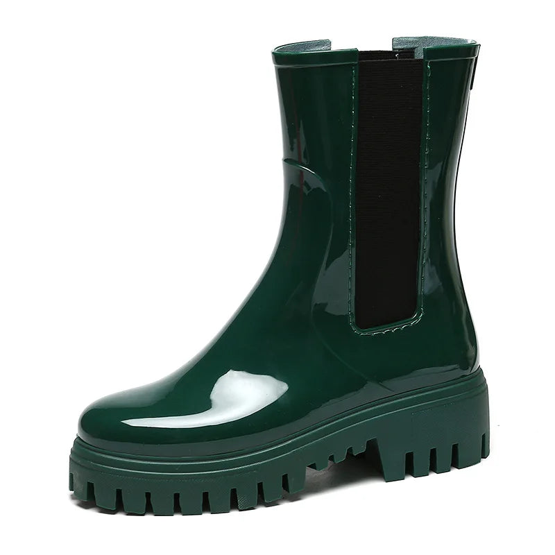 Rain Boots Mid Calf Garden Shoes Waterproof Rain Shoes Anti-slipping