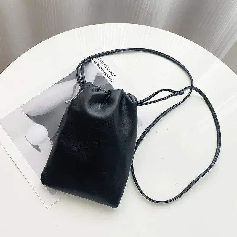 Women Leather Small Crossbody Bag Designer Cell Phone Bag Lightweight Fashion Shoulder Bag Ladies Travel Purse