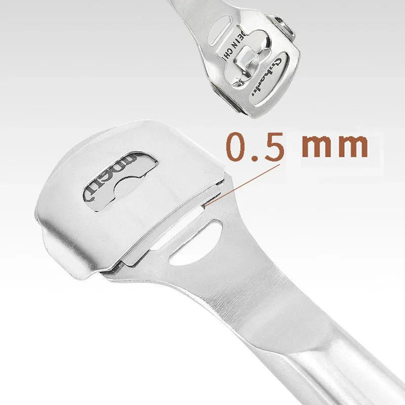 Stainless Steel Foot Shaver – Callus and Hard Skin Remover Tool, 10 Blades