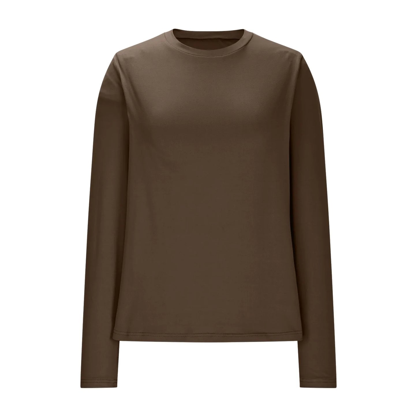 Casual Long Sleeve Women T-Shirt Round Neck  T Shirts Elegant Ladies Glove Finger Tees Tops