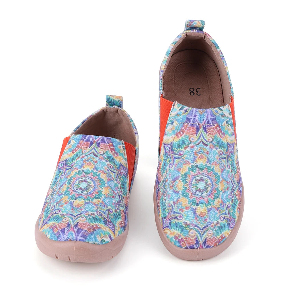 Art Painted Loafers Anti Slip Canvas Walking Shoes Casual Travel Shoes Lightweight Walking Loafers