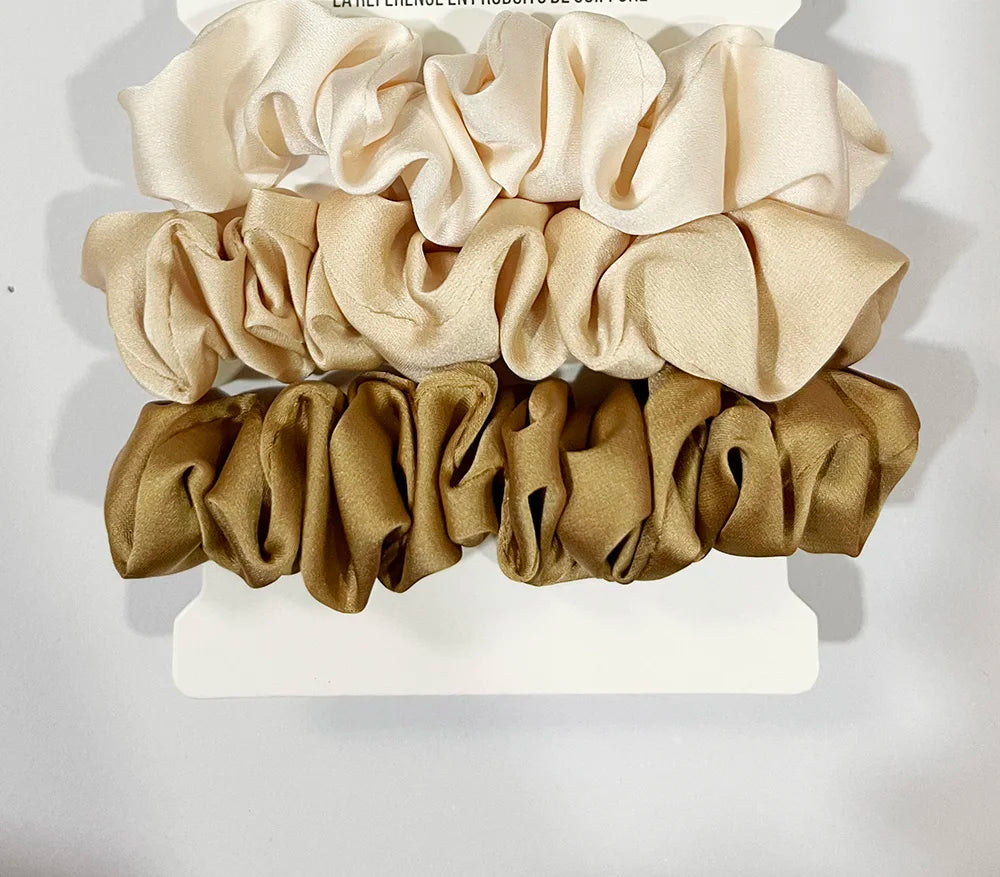 3PCS/Set Corduroy Knitted Small Scrunchies Elastic Hair Ties Women Girls Satin Ponytail Rubber Hair Bands Rope Hair Accessories