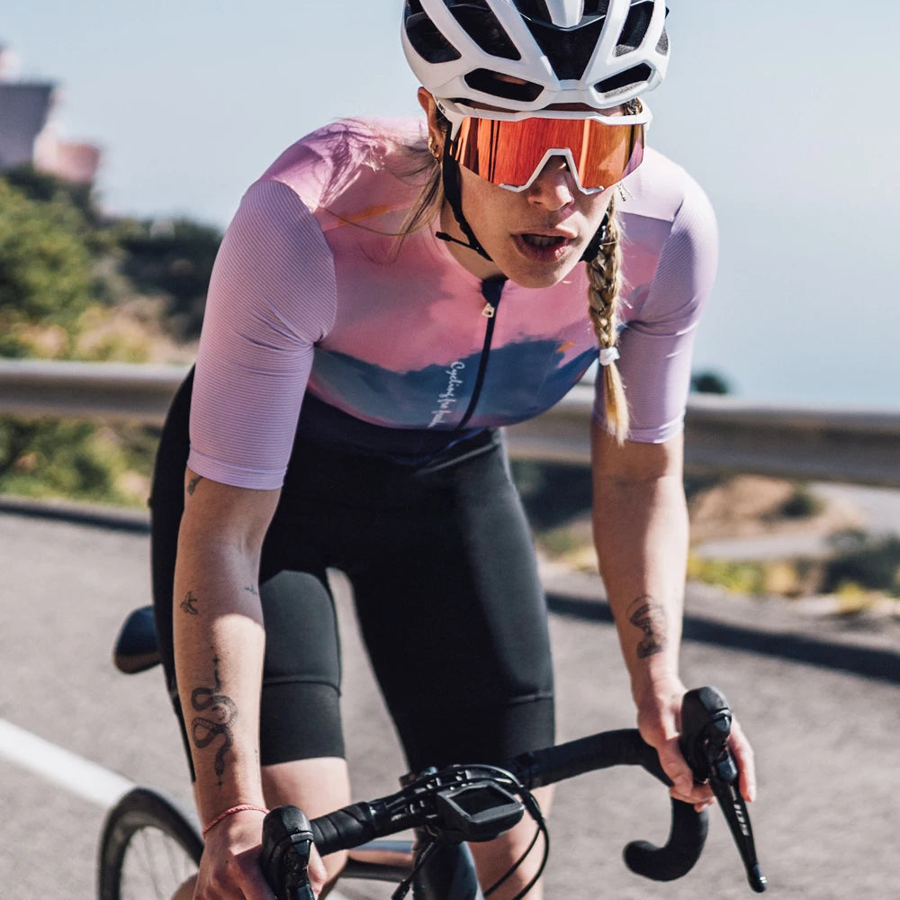 Women Cycling Bib Shorts 4D Padded Shockproof Quick Dry Breathable