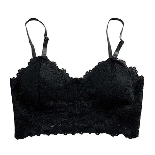 Floral Bralette Padded Push Up Lace Bras  Lingerie Corset Camis