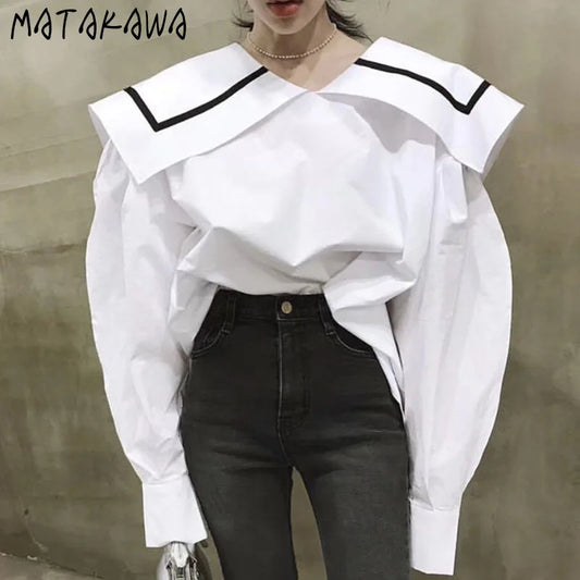 Sailor Collar Women Shirts