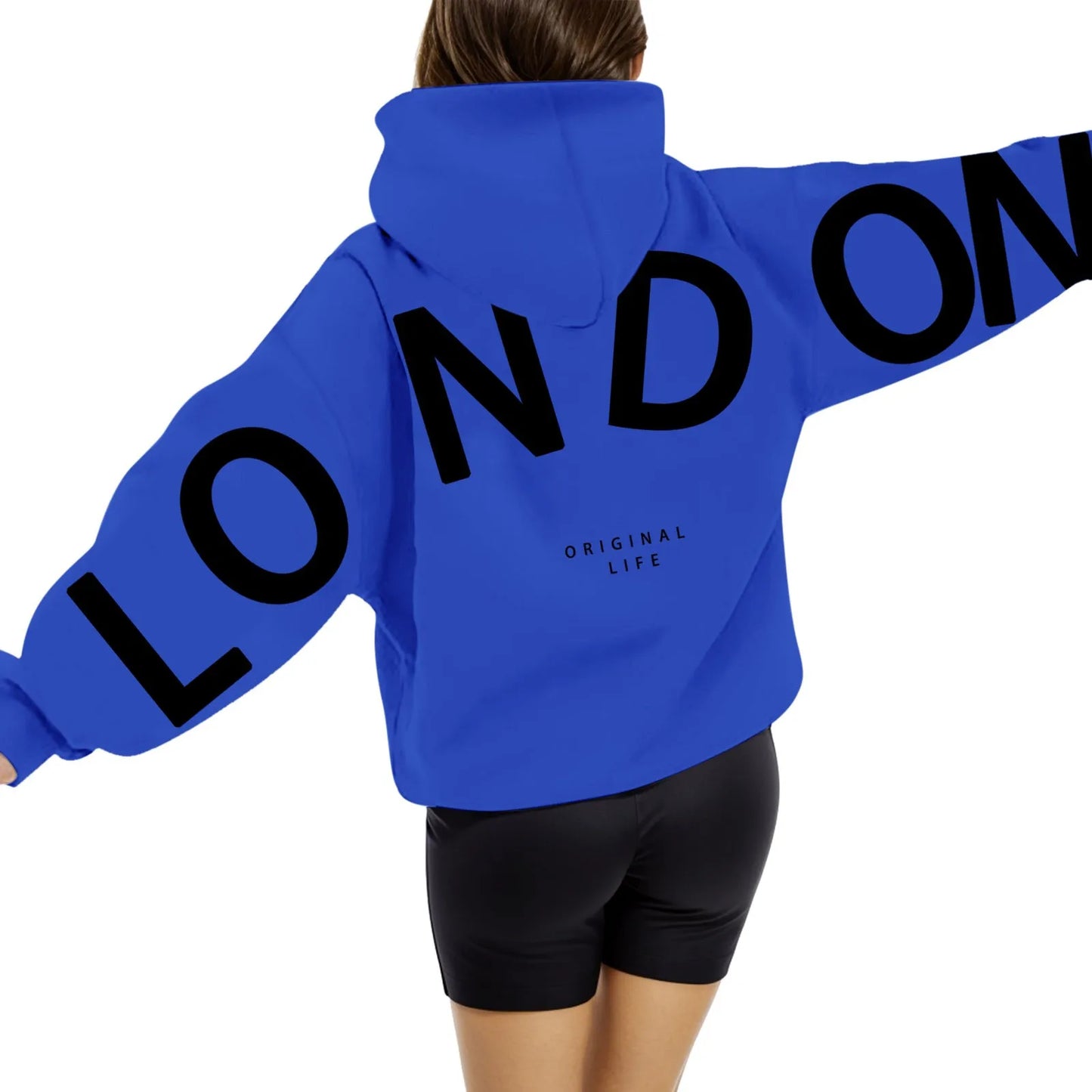 High Street Hip Hop Letter Print Women Hoodies Tops Oversize Sport Casual Long Sleeve Pullover Tops Sweatshirts