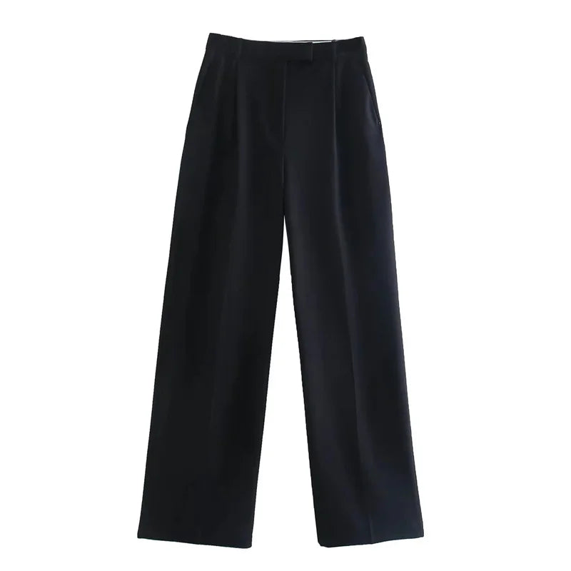 Women's Pants  Wide Leg Pants Women High Waist Baggy Pants Woman Fashion Summer Office Trousers
