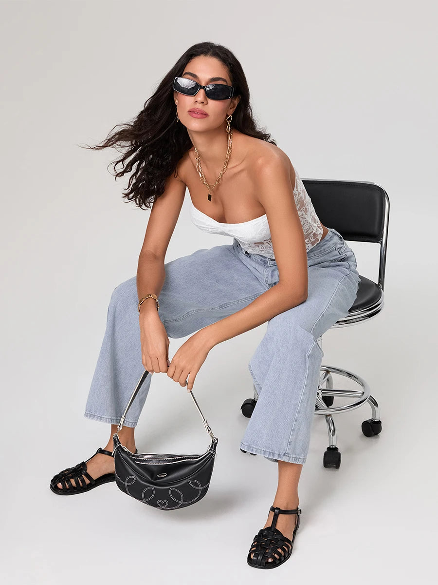 Women s Relaxed Fit Low Rise Denim Jeans with Stylish Pockets and Straight Leg Design for a Trendy Summer Look