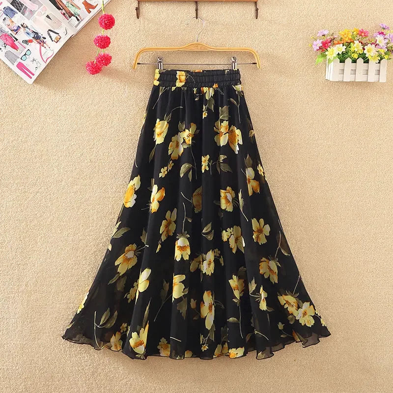 A Line High Waist Skirt Casual  Vintage