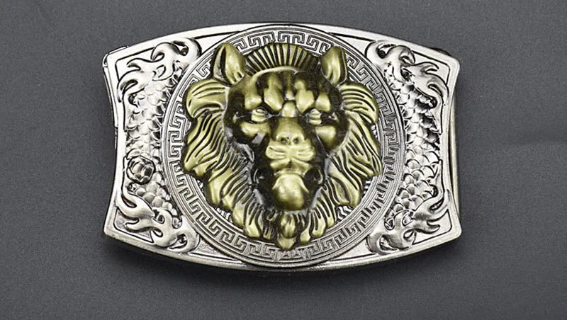 Metal West Cowboy Belt Buckle With Knife  Jeans Accessories Fit 3.8CM-4CM