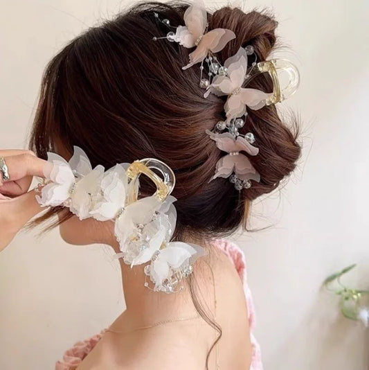 15CM Butterfly Large Hair Claw For Thick Hair Hair Claws Women Sweet Hairpin Ponytail Hair Clip Claw Accessories