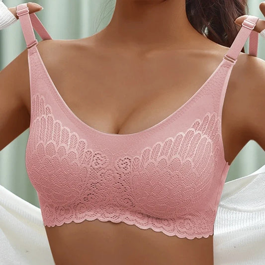 Seamless Push Up Yoga Bra Lace Breathable Bralette Sports Bra  Fitness Tops Gym Running Crop Top Sportswear