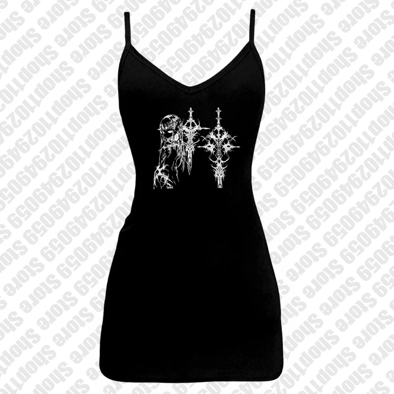 Aesthetic Sweet Sexy Tank Tops Women Sleeveless Casual Cartoon Print Tanks  All Match Cropped