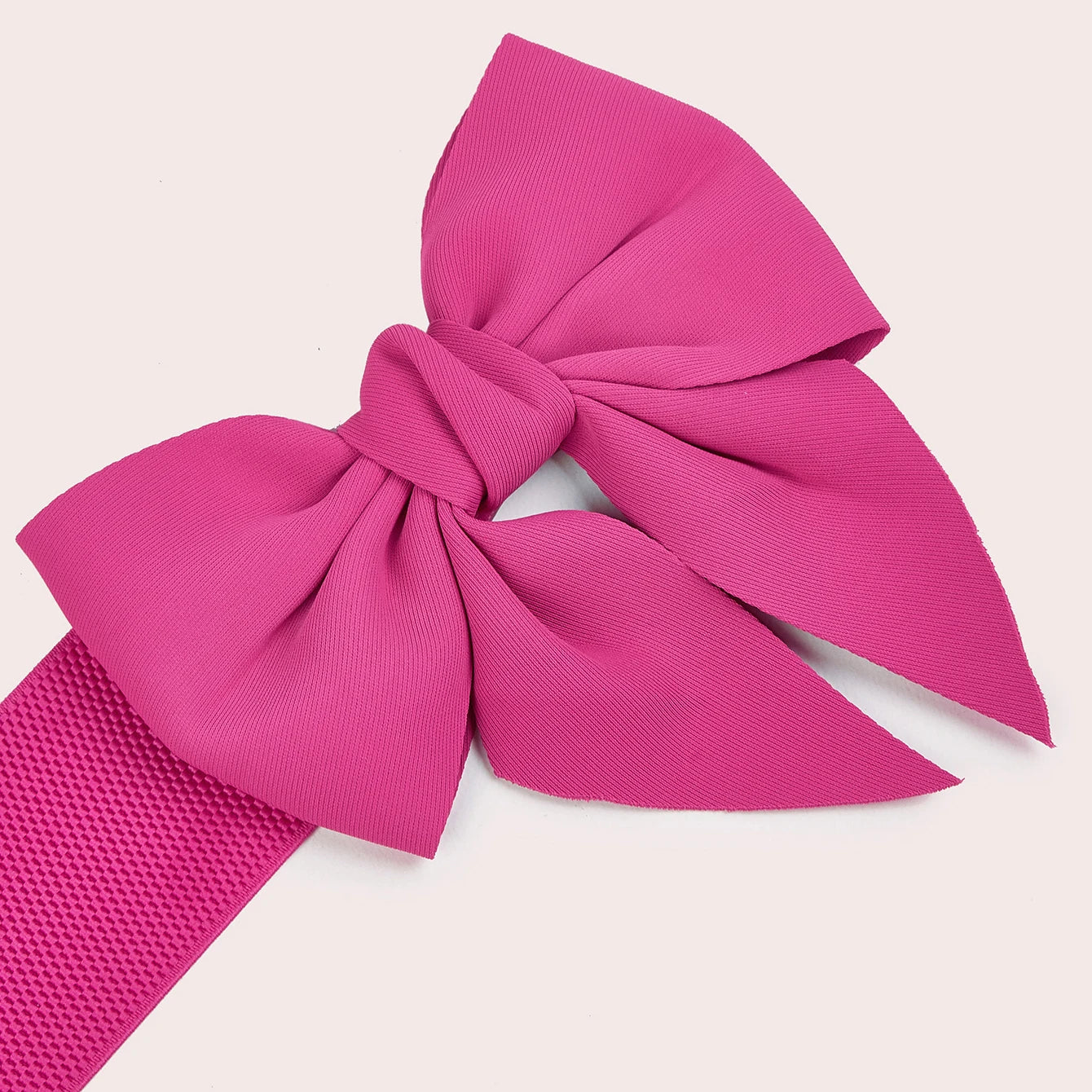 Women Stretch Waist Belt Straps Elegant Wide Side Waistband Large Bow Elastic Belts